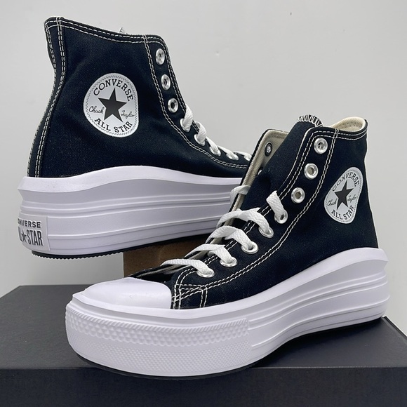 Converse WMNS CTAS MOVE HI
BLACK/NATURAL IVORY/WHITE 568497C Platforms Sneakers - Picture 8 of 16